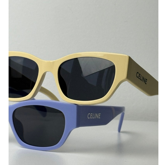 NEW Celine CL40197U Cat Eye Yellow Logo Sunglasses - Picture 3 of 9